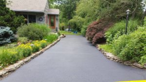 MSEAL photo of sealcoated driveway
