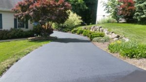 MSEAL photo of sealcoated driveway